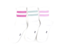 Name It bright white/ether/pastel lavender/phlox pink socks (3-pack)